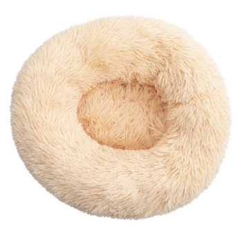 Fluffy Donut-Katzenkorb, Beige, verschiedene Größen